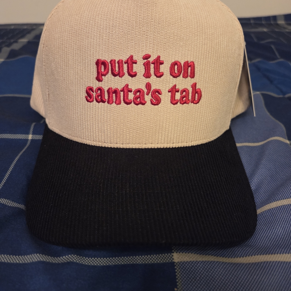 C.C. New York Put It On Santa's Tab Corduroy Hat